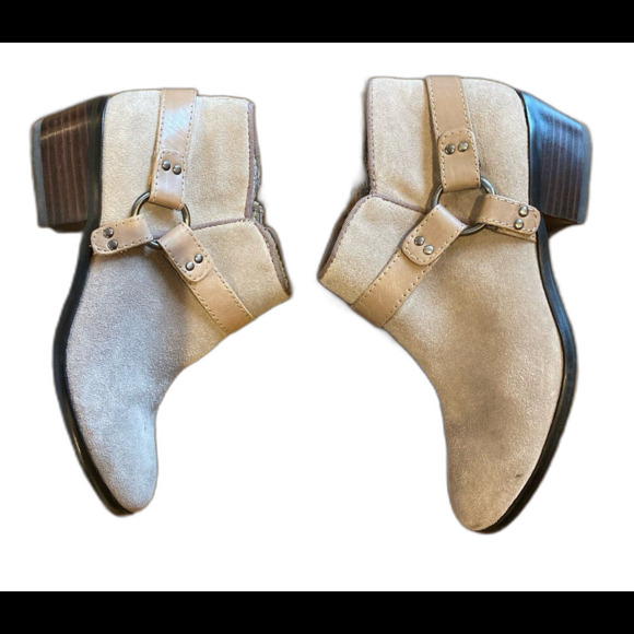 Sam Edelman Womans Boots Fawn Tan Suede Size 6 Booties 1.5 inch Heel Shoe EUC - Picture 5 of 12